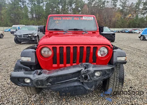 2021 Jeep Wrangler Unlimited Sport z USA, uszkodzony, nr VIN 1C4HJXDN4MW510756